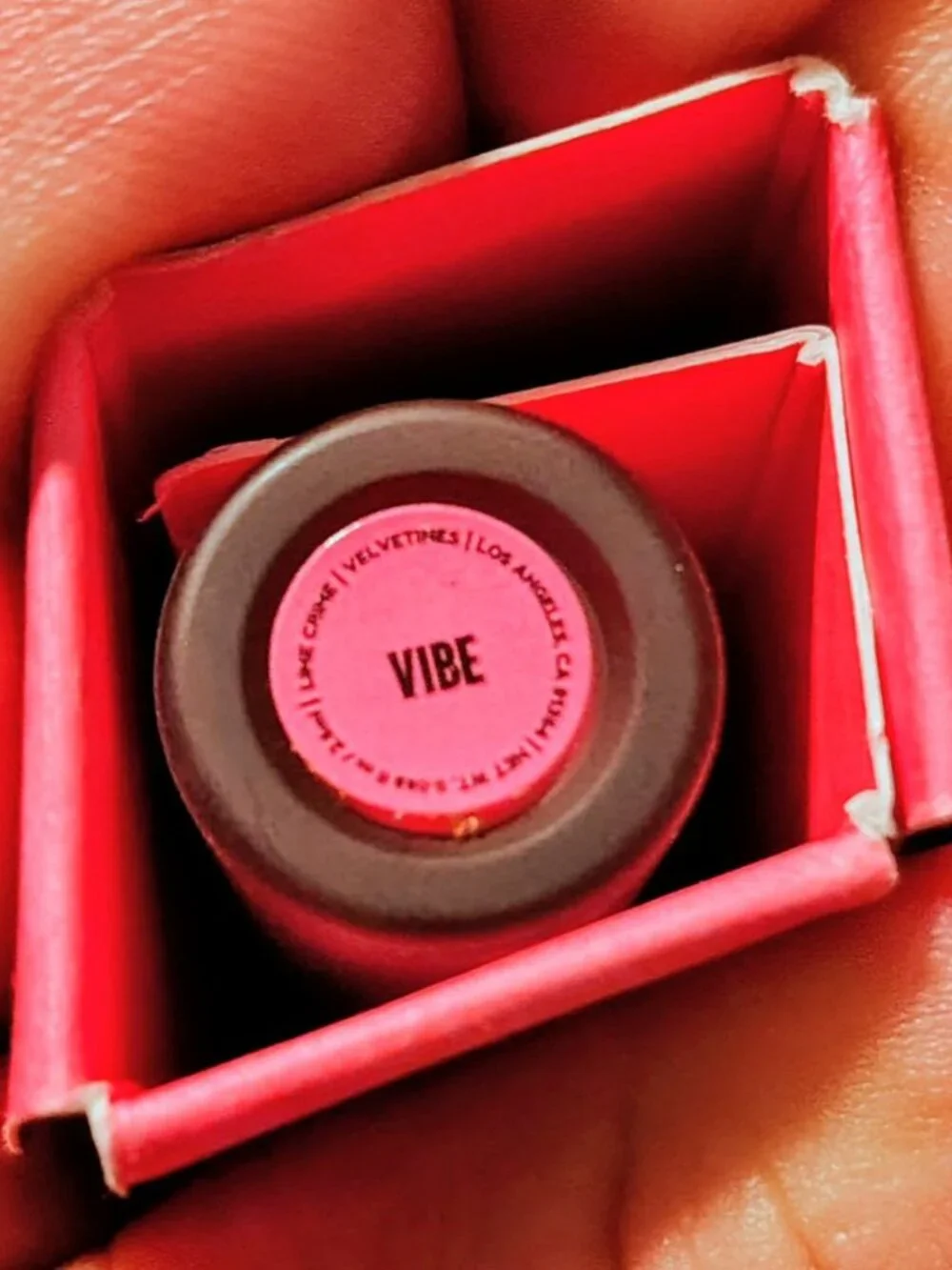 The Lime Crime Velvetines liquid matte lipstick in the shade Vibe